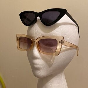 Free People Tan Sunglasses & No Name Blqck . Set